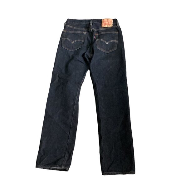 Levi's 501 Jeans 32x34** Button Fly Straight Leg 100% Cotton Black Denim #79M - Picture 4 of 10